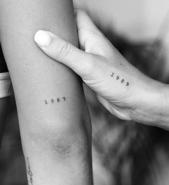 The classic tattoo: the date of birth 